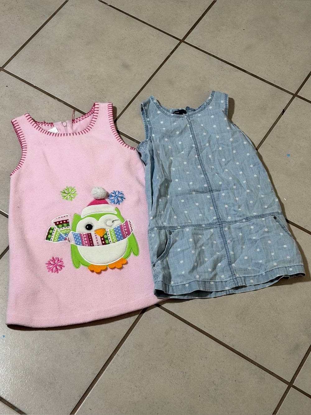 Bonnie Jean & BabyGap Kids Girl Pink/Denim Sleeveless Casual Dress size 4